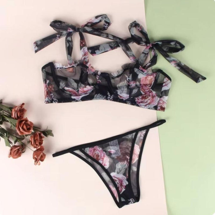 Przezroczysty komplet bielizny plus size