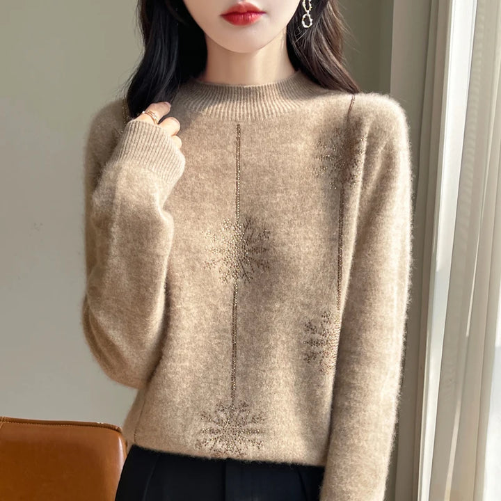 Sweter z wzorem w płatki śniegu