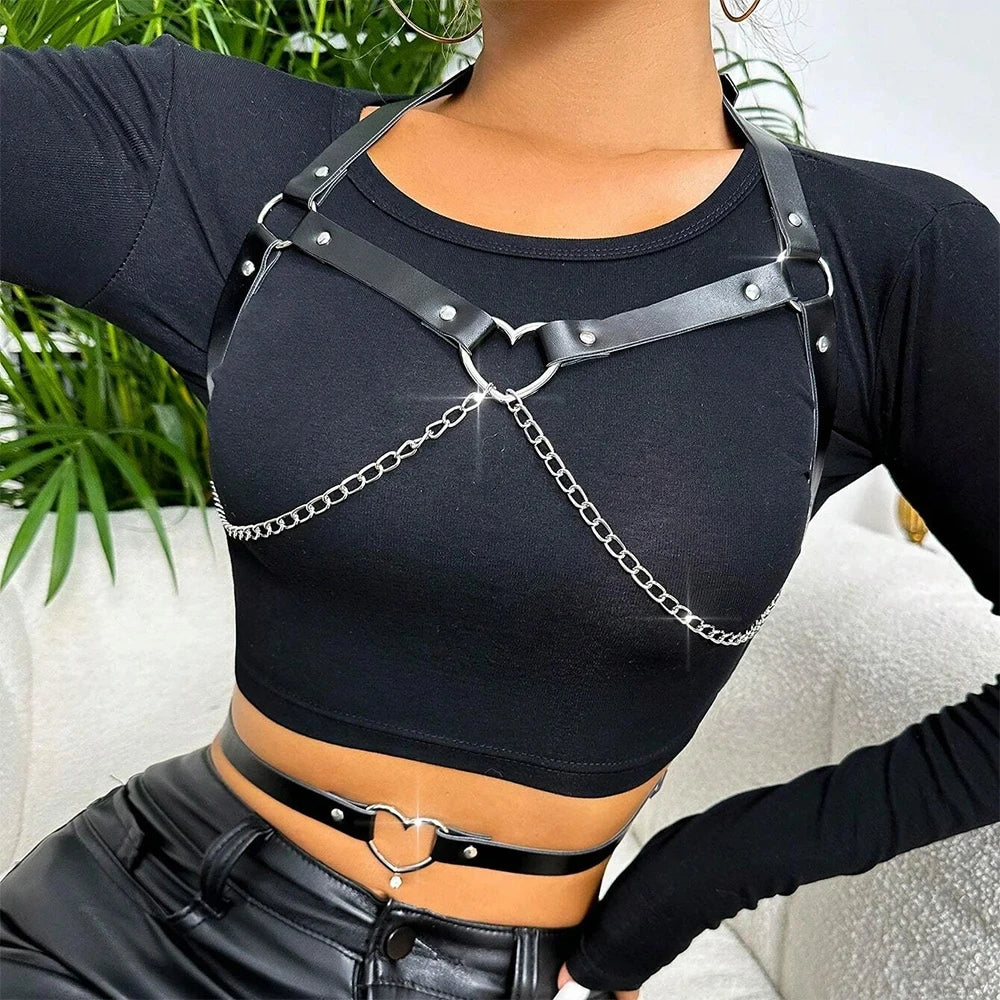 Harness górny z ozdobnym sercem