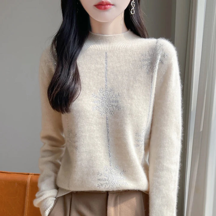 Sweter z wzorem w płatki śniegu