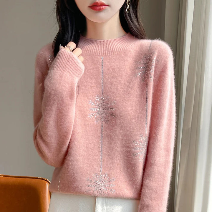 Sweter z wzorem w płatki śniegu