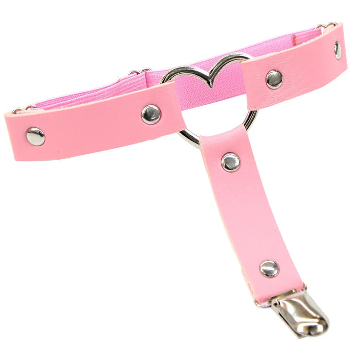 Harness do pończoch z serduszkiem