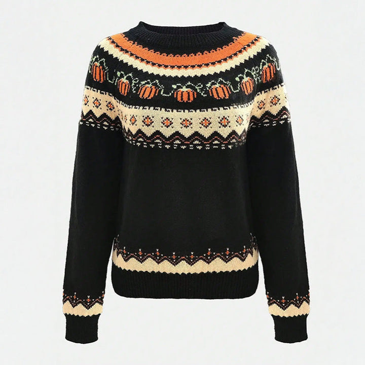Sweter z motywem dyni