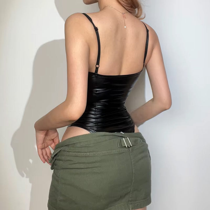 Body skórzane na ramiączkach