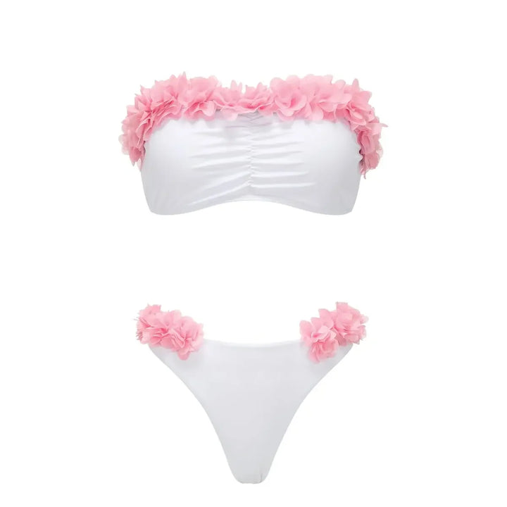 Strój bikini z kwiatami 3D
