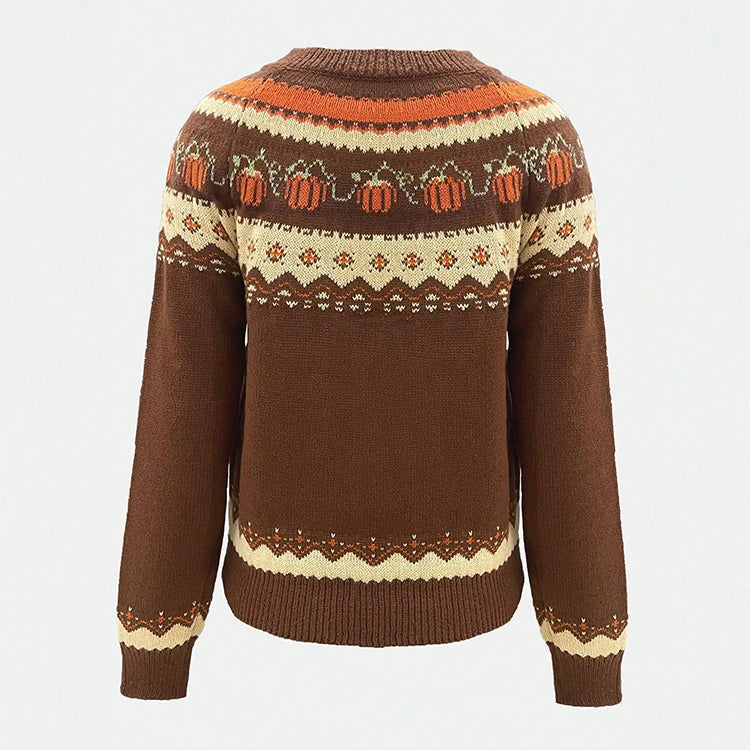 Sweter z motywem dyni