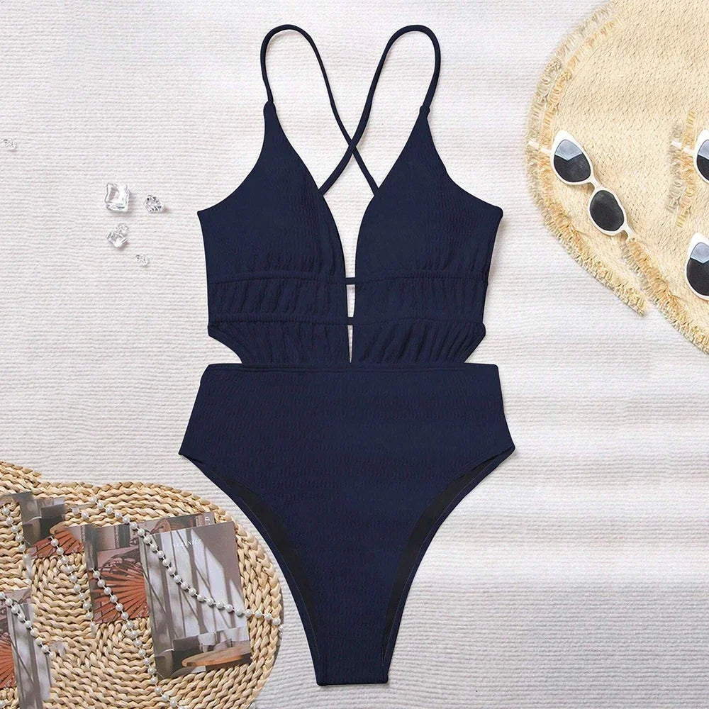 Monokini z paskami