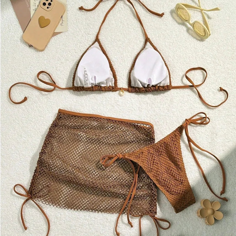 Komplet bikini ze spódniczką
