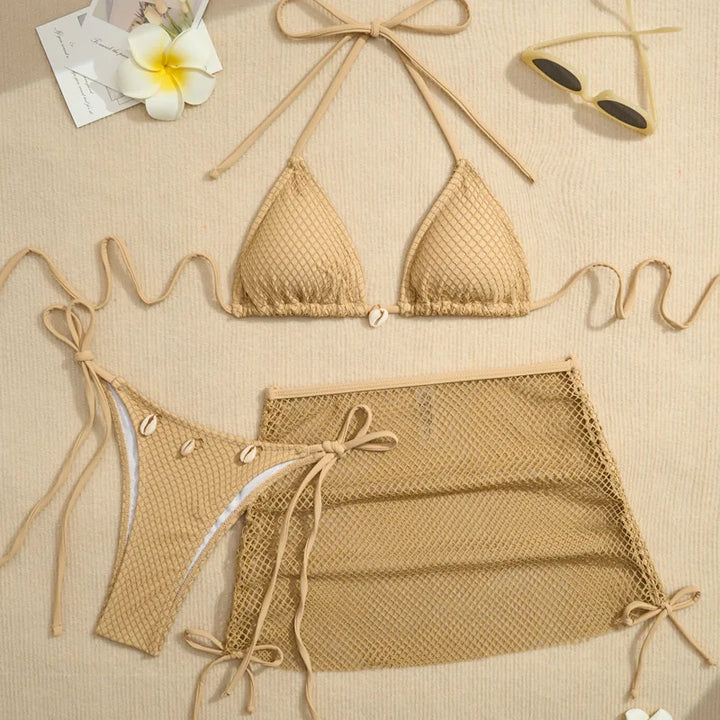Komplet bikini ze spódniczką