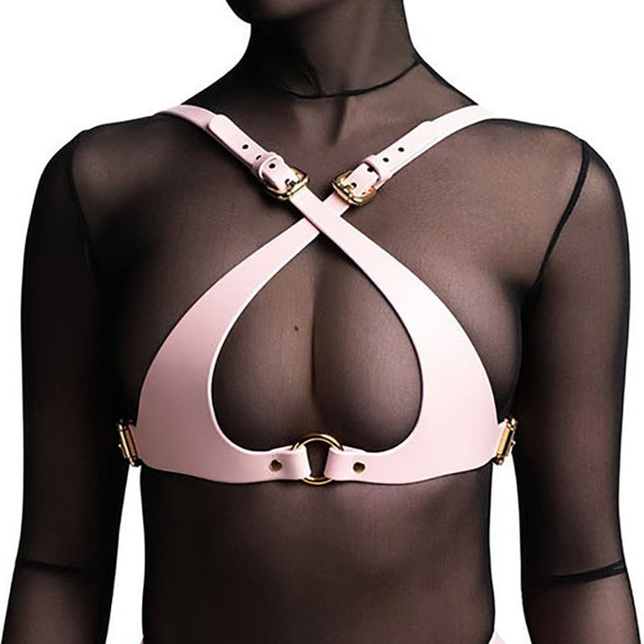 Skórzany komplet bielizny harness