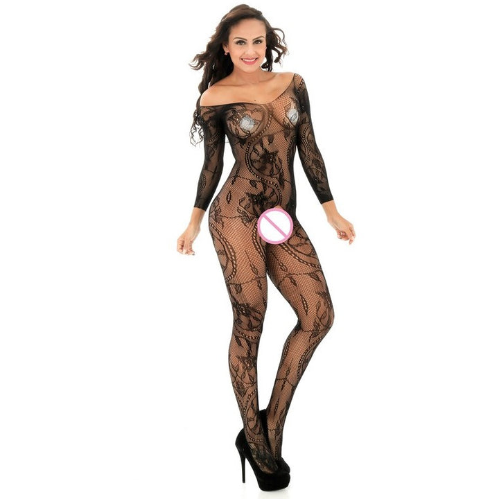 Koronkowy bodystocking